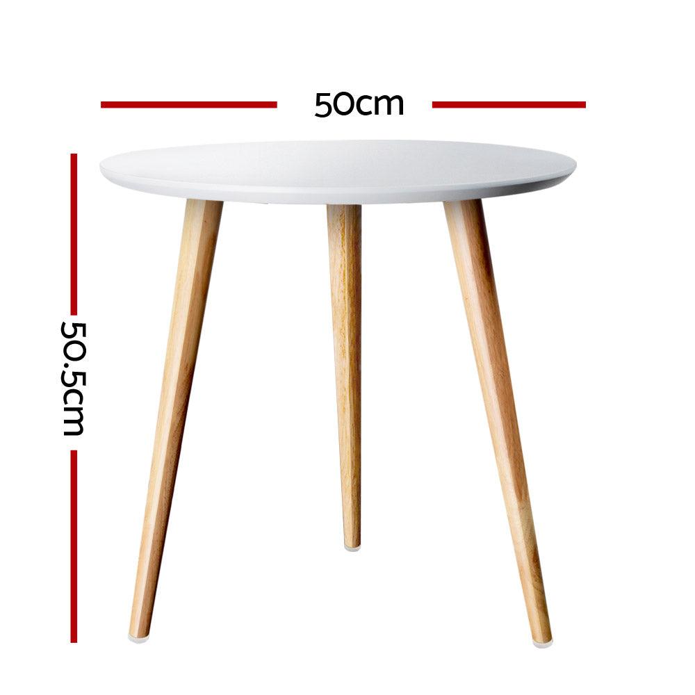 Artiss Coffee Table Round 50CM Callix - Harrogates