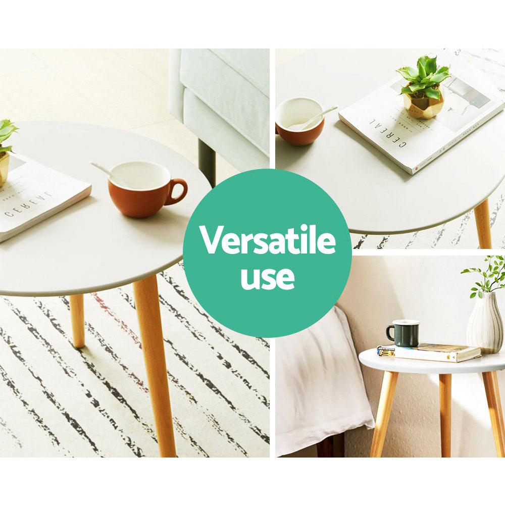 Artiss Coffee Table Round 50CM Callix - Harrogates