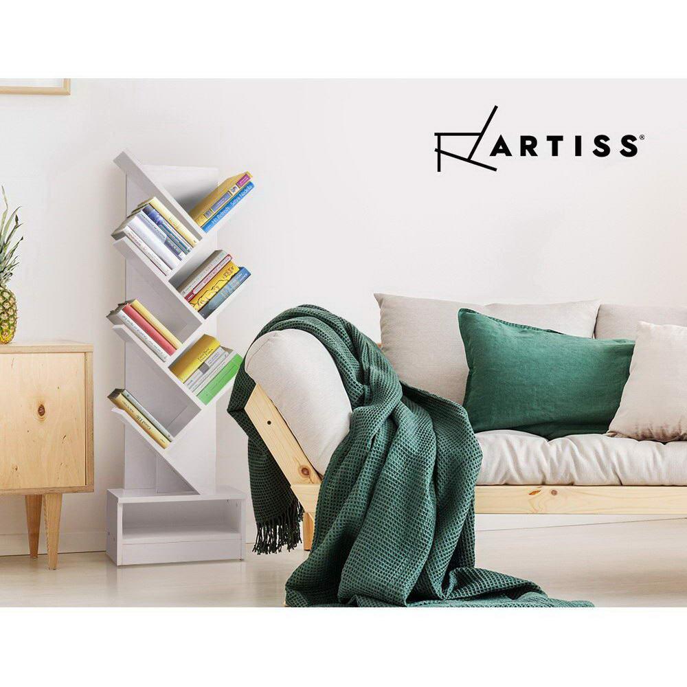Artiss Tree Bookshelf 7 Tiers - ECHO White - Harrogates