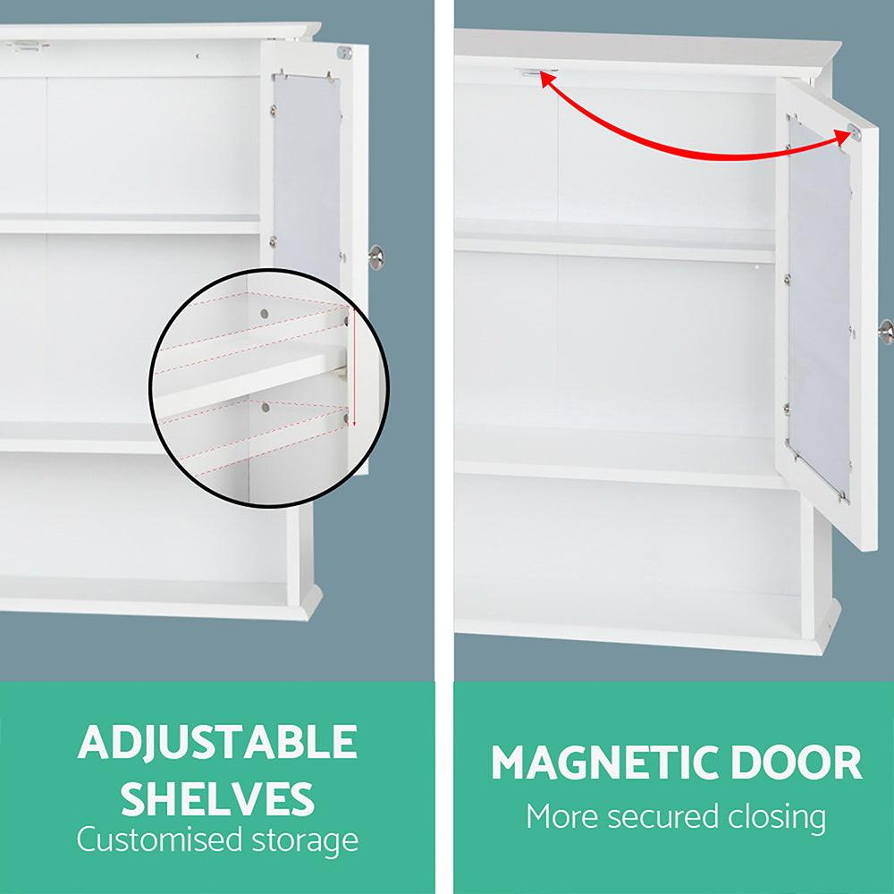 Artiss Bathroom Mirror Cabinet Storage Cupboard - Harrogates