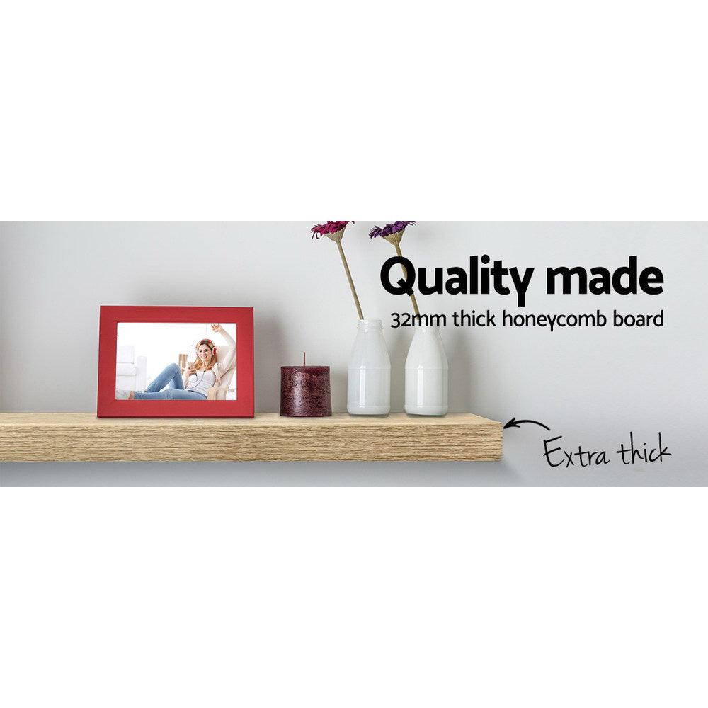 Artiss Floating Wall Shelf Set of 3 Oak - Harrogates