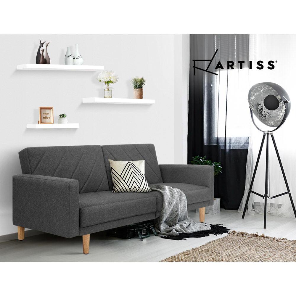 Artiss Floating Wall Shelf Set of 3 White - Harrogates