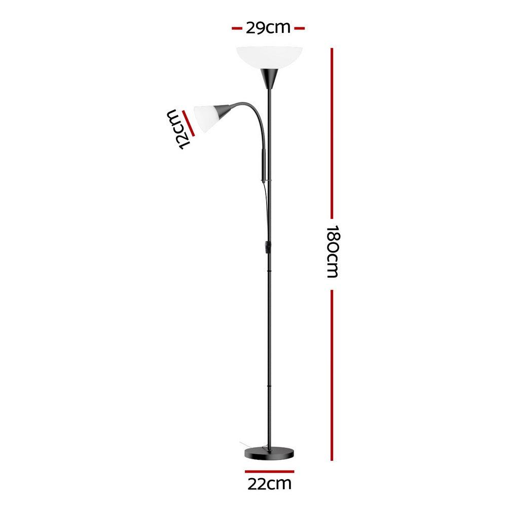 Artiss Floor Lamp Mother and Child Modern Home Living Room Office Reading Black - Harrogates