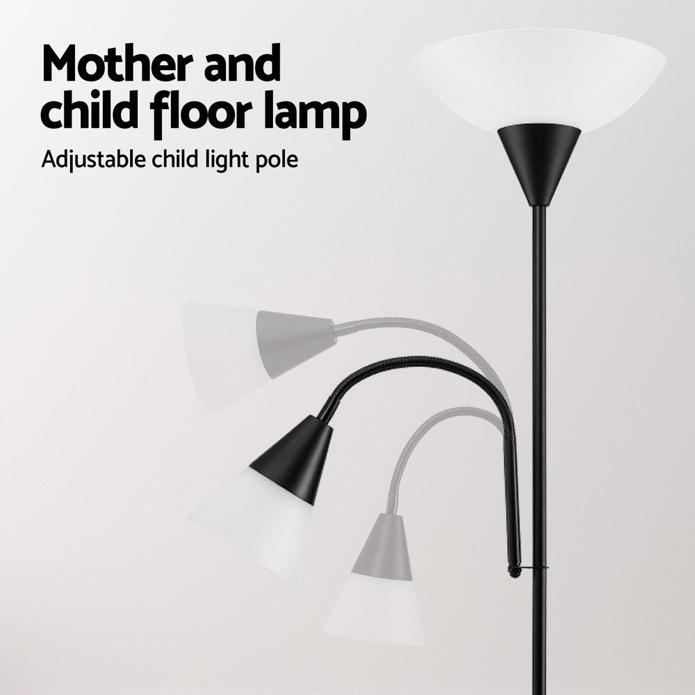 Artiss Floor Lamp Mother and Child Modern Home Living Room Office Reading Black - Harrogates