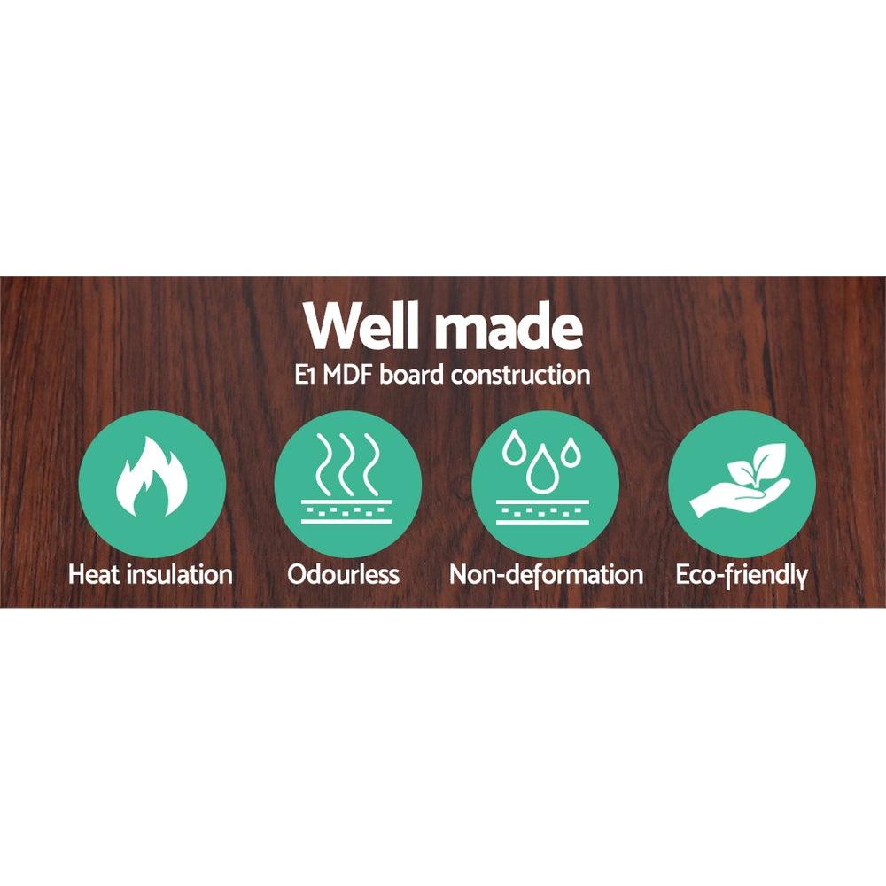 Artiss Floor Lamp 3 Tier Shelf Storage LED Light Stand Home Room Pattern Brown - Harrogates