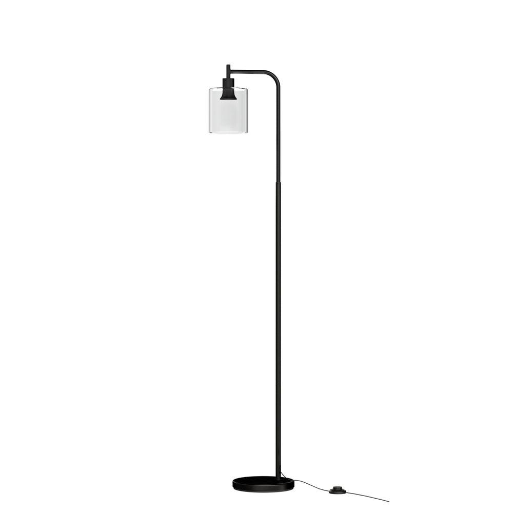 Artiss Floor Lamp Light Stand Modern Home Living Room Office Reading Glass Shade Black - Harrogates
