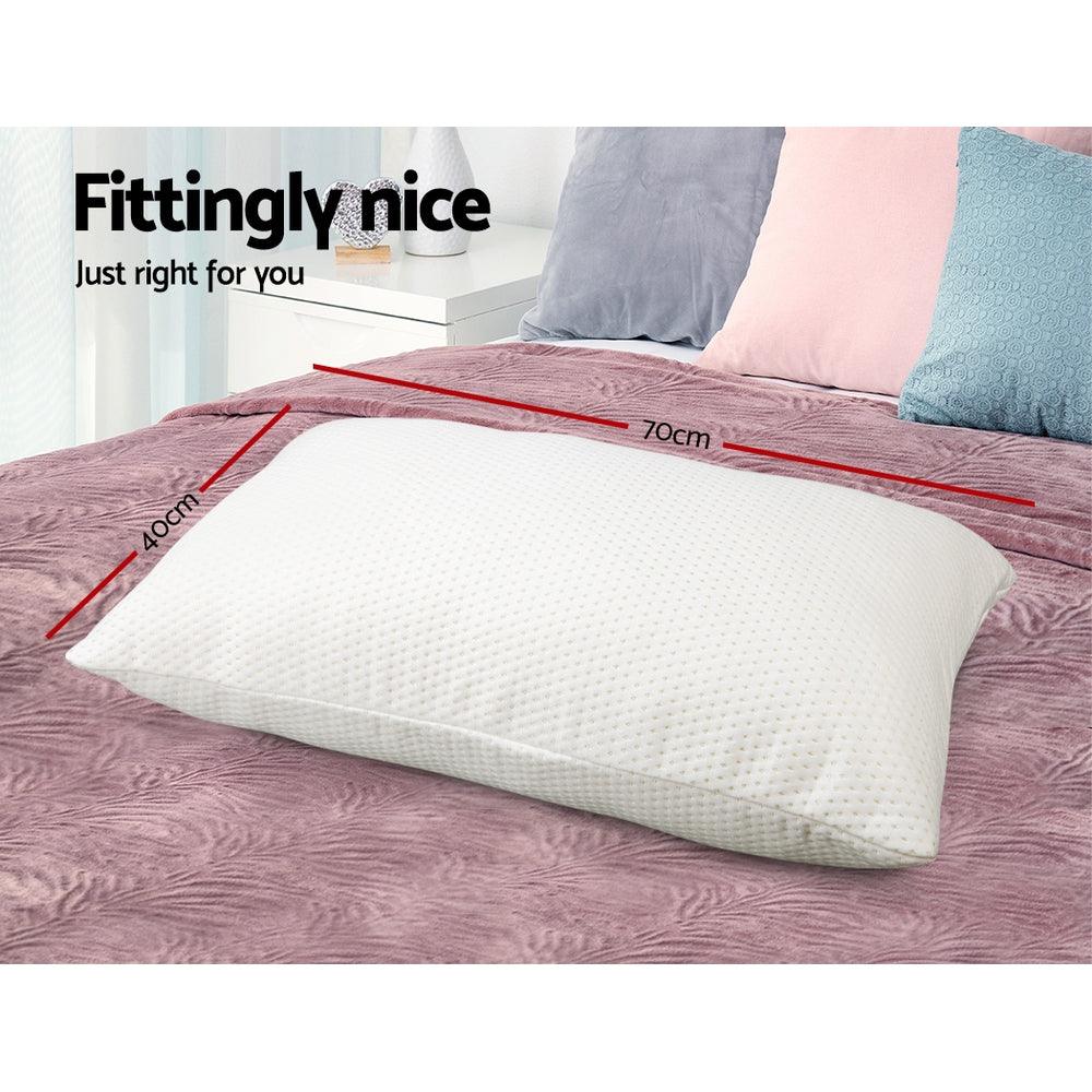 Giselle Bedding Memory Foam Pillow 19cm Thick Twin Pack - Harrogates