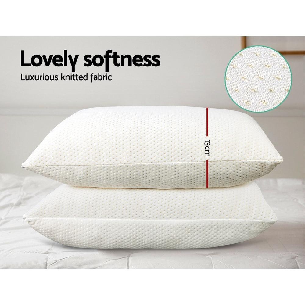 Giselle Bedding Memory Foam Pillow 13cm Thick Twin Pack - Harrogates