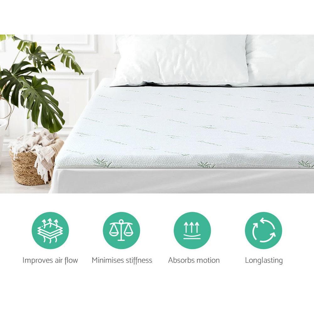 Giselle Bedding Memory Foam Mattress Topper 11-Zone 8cm Single - Harrogates