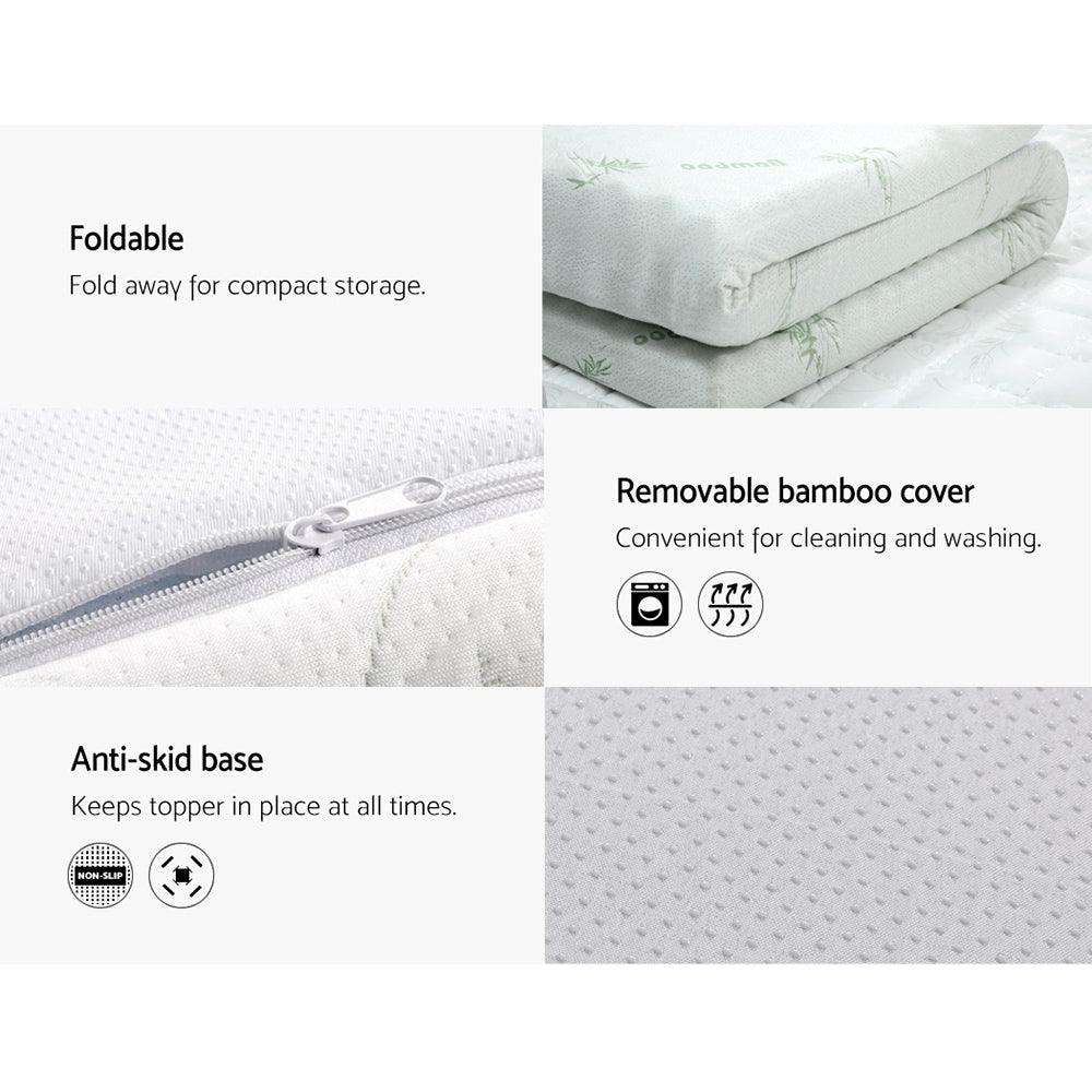 Giselle Bedding Memory Foam Mattress Topper Cool Gel 5cm Single - Harrogates