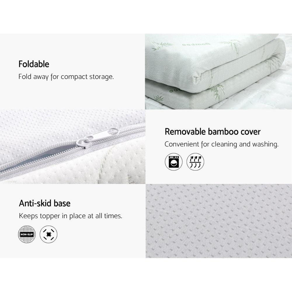 Giselle Bedding Memory Foam Mattress Topper Cool Gel 8cm Double - Harrogates