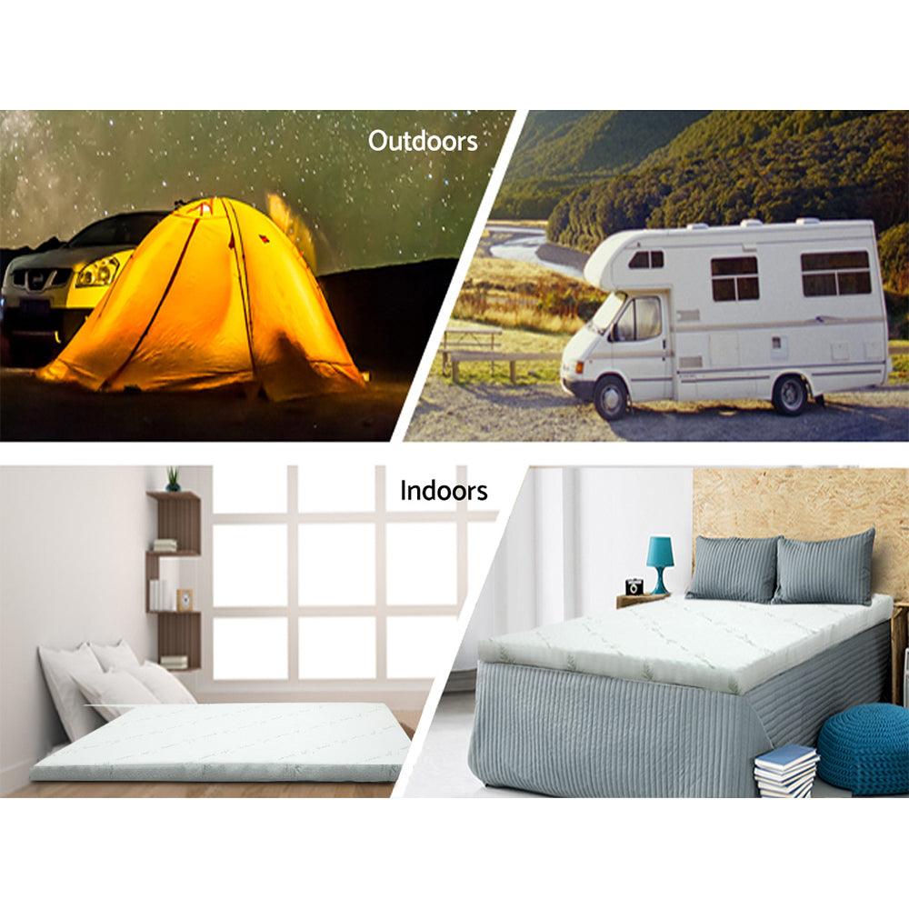 Giselle Bedding Memory Foam Mattress Topper Cool Gel 8cm Double - Harrogates