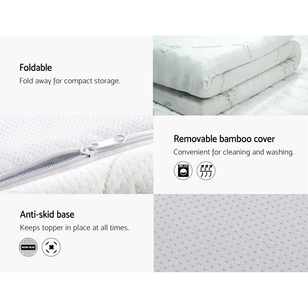 Giselle Bedding Memory Foam Mattress Topper Cool Gel 8cm Single - Harrogates