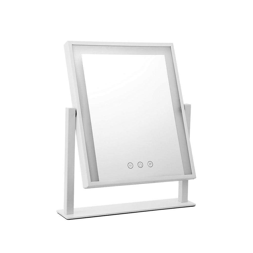 Embellir Makeup Mirror 25x30cm Hollywood Vanity with LED Light Rotation White - Harrogates