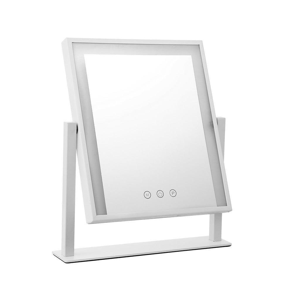 Embellir Makeup Mirror 30x40cm Hollywood Vanity with LED Light Rotation White - Harrogates