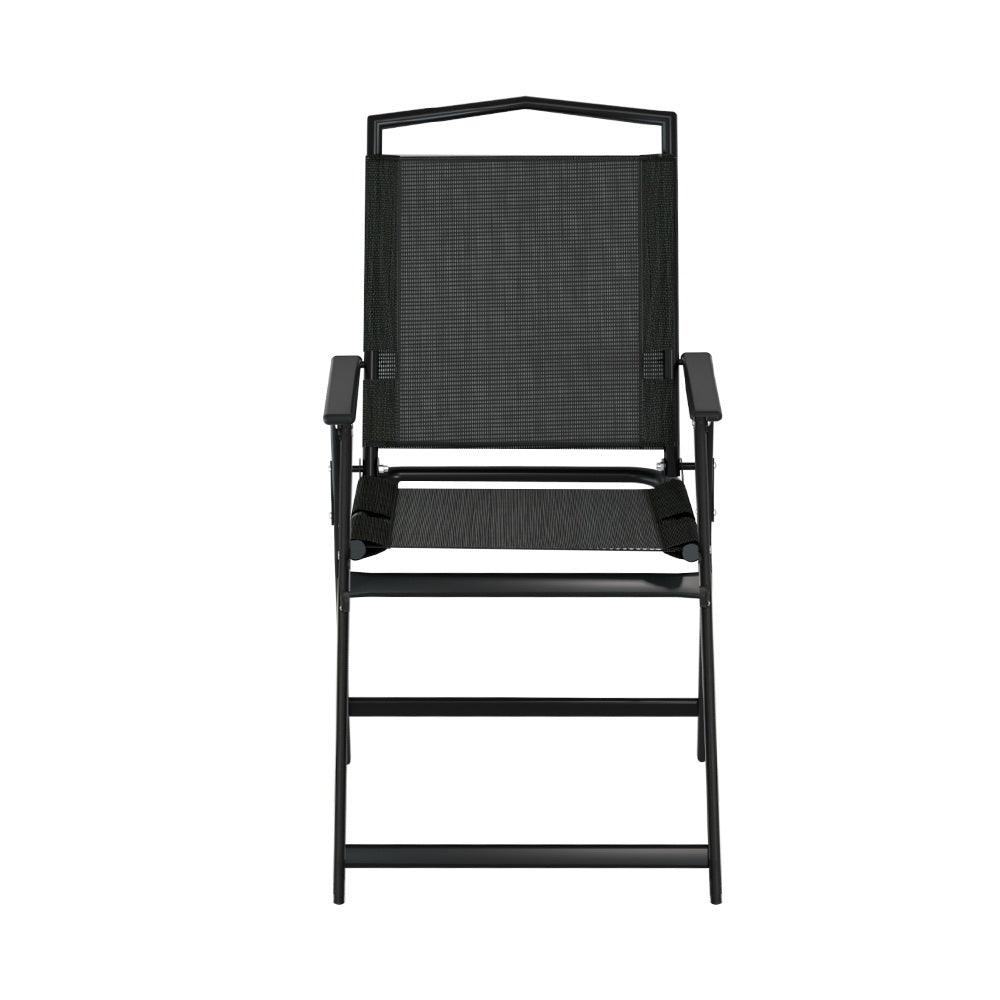 Gardeon Outdoor Chairs Portable Folding Camping Chair Steel Patio Furniture - Harrogates