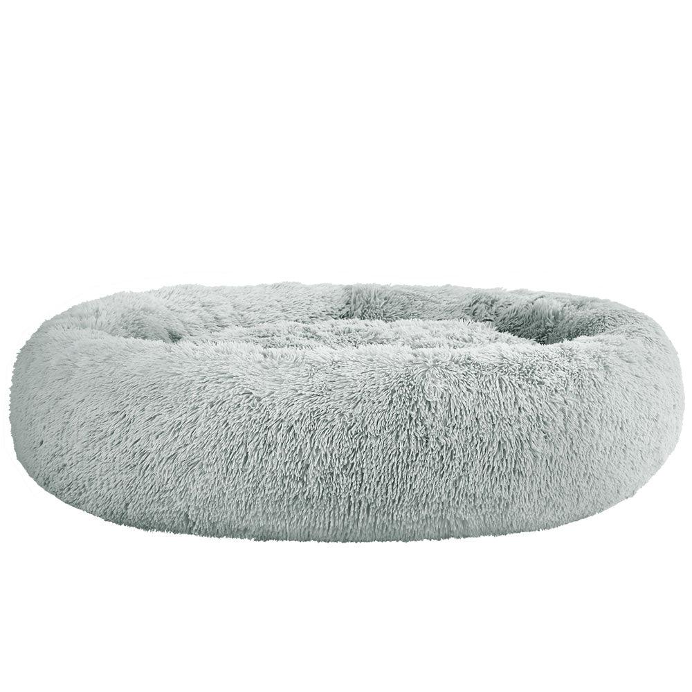 i.Pet Pet Bed Dog Cat 110cm Calming Extra Large Soft Plush Light Grey - Harrogates