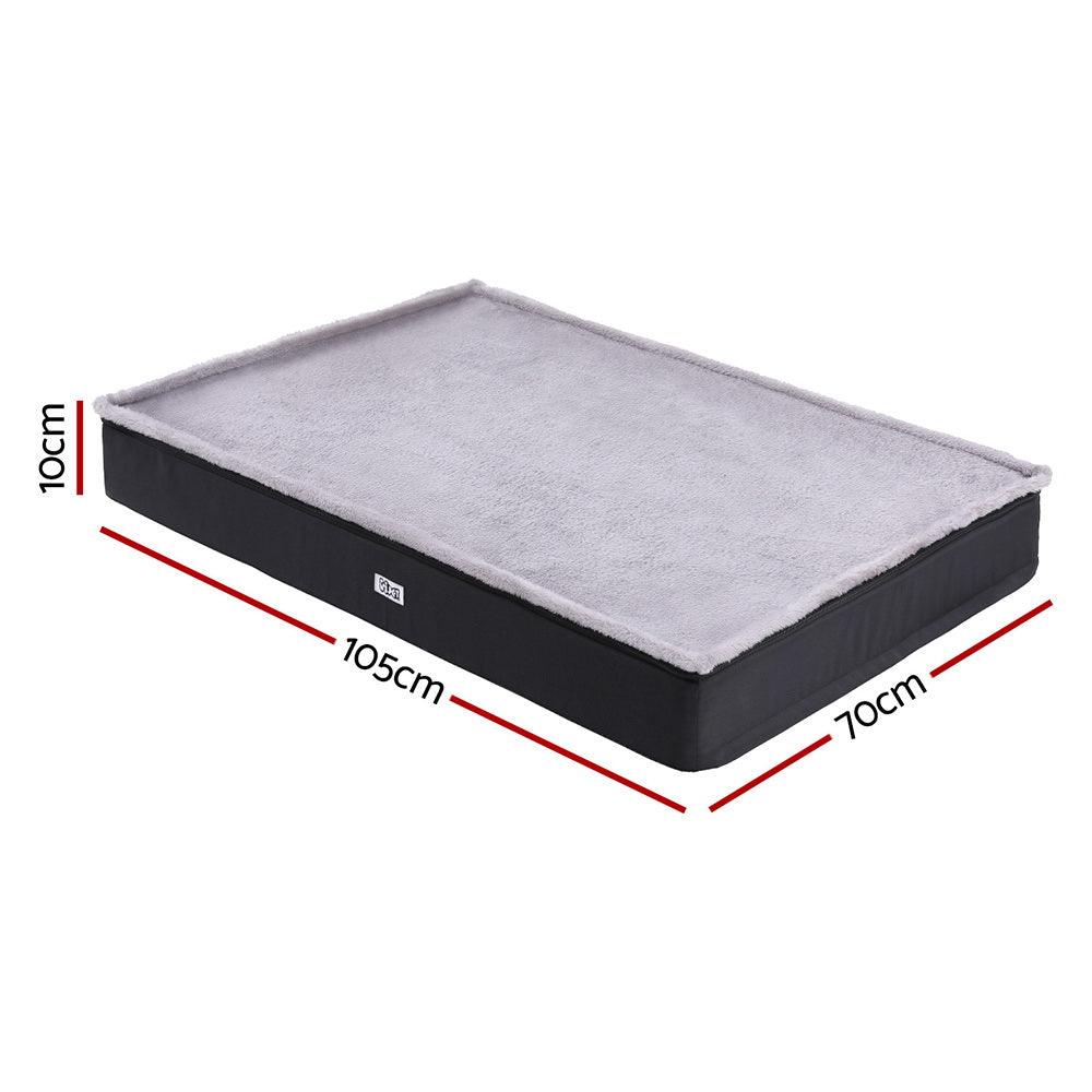 i.Pet Pet Bed Dog Cat Large Calming Soft Sofa Foam Cushion Washable Cover Grey - Harrogates