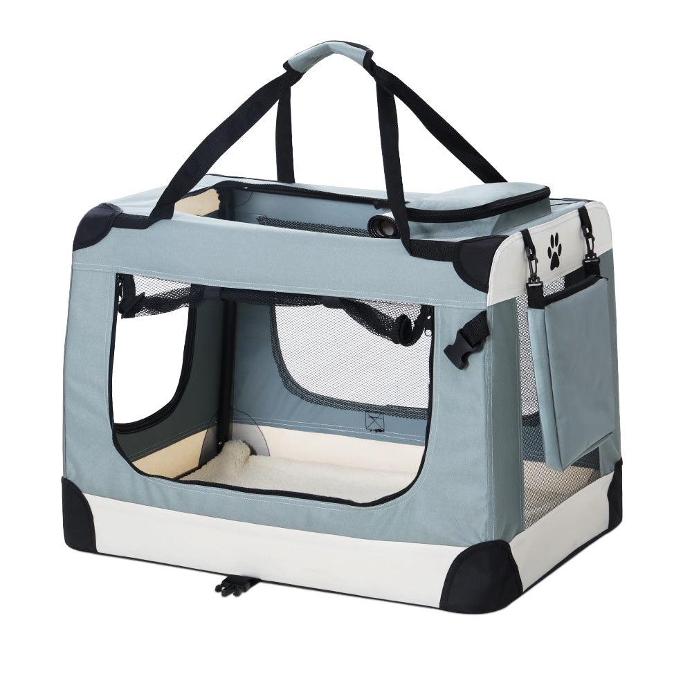 i.Pet Pet Carrier Soft Crate Dog Cat Travel 90x61CM Portable Foldable Car 2XL - Harrogates