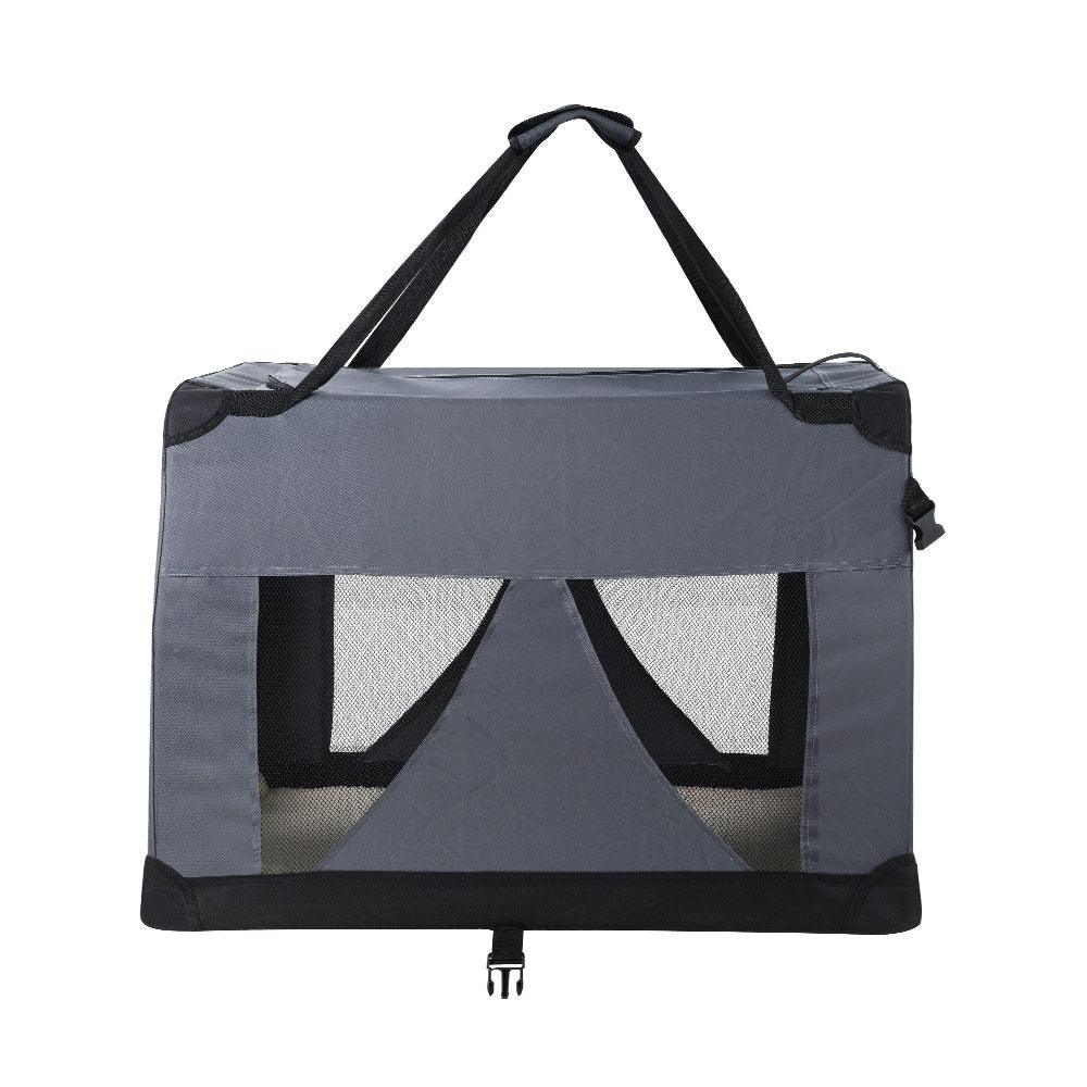 i.Pet Pet Carrier Soft Crate Dog Cat Travel 60x42CM Portable Foldable Car M - Harrogates