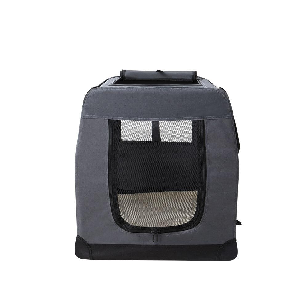 i.Pet Pet Carrier Soft Crate Dog Cat Travel 60x42CM Portable Foldable Car M - Harrogates
