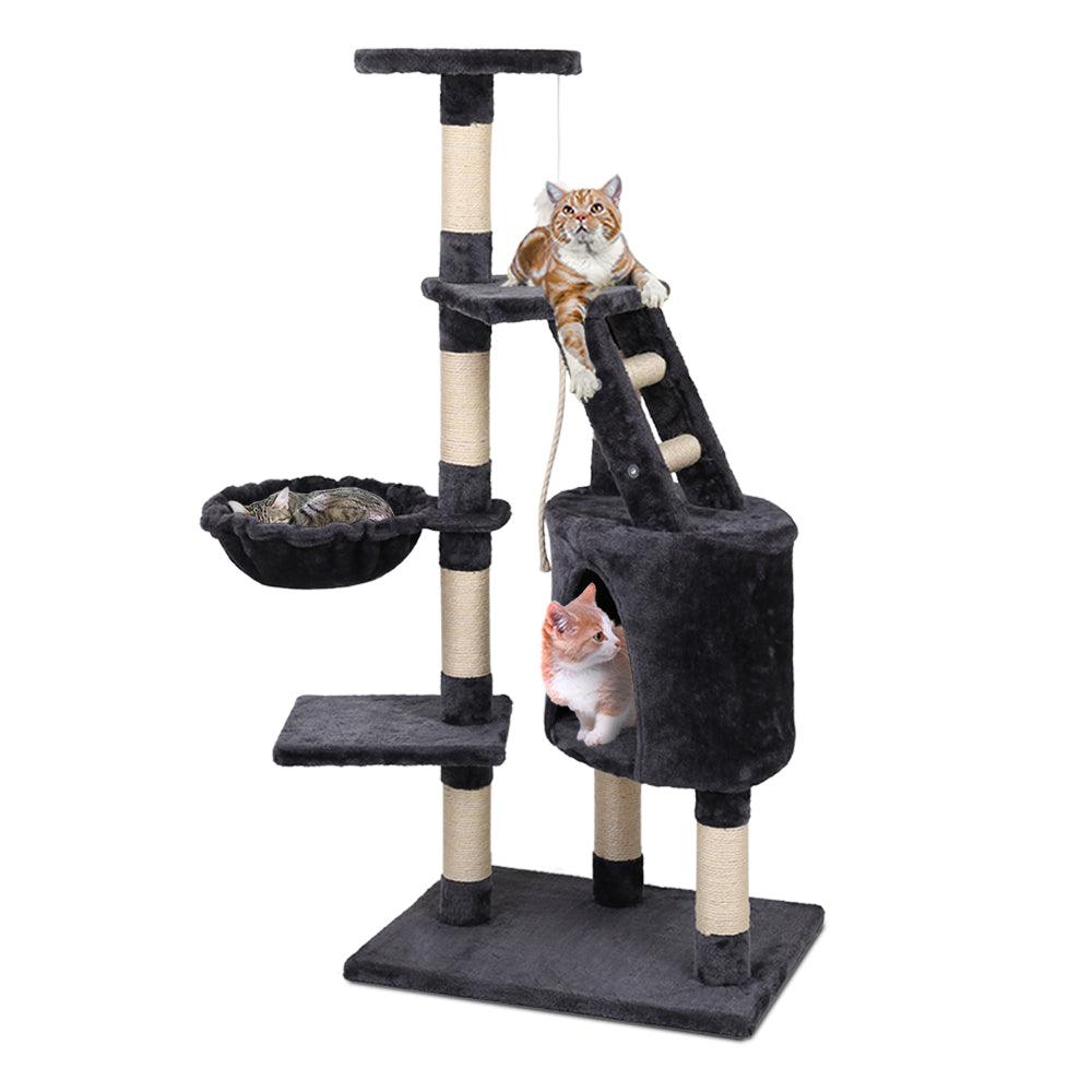 i.Pet Cat Tree 120cm Tower Scratching Post Scratcher Wood Condo House Bed Toys - Harrogates