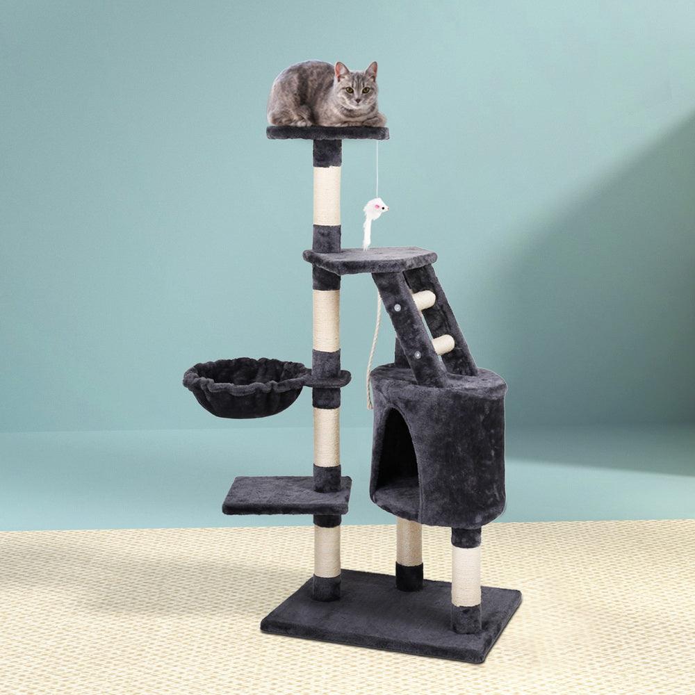 i.Pet Cat Tree 120cm Tower Scratching Post Scratcher Wood Condo House Bed Toys - Harrogates
