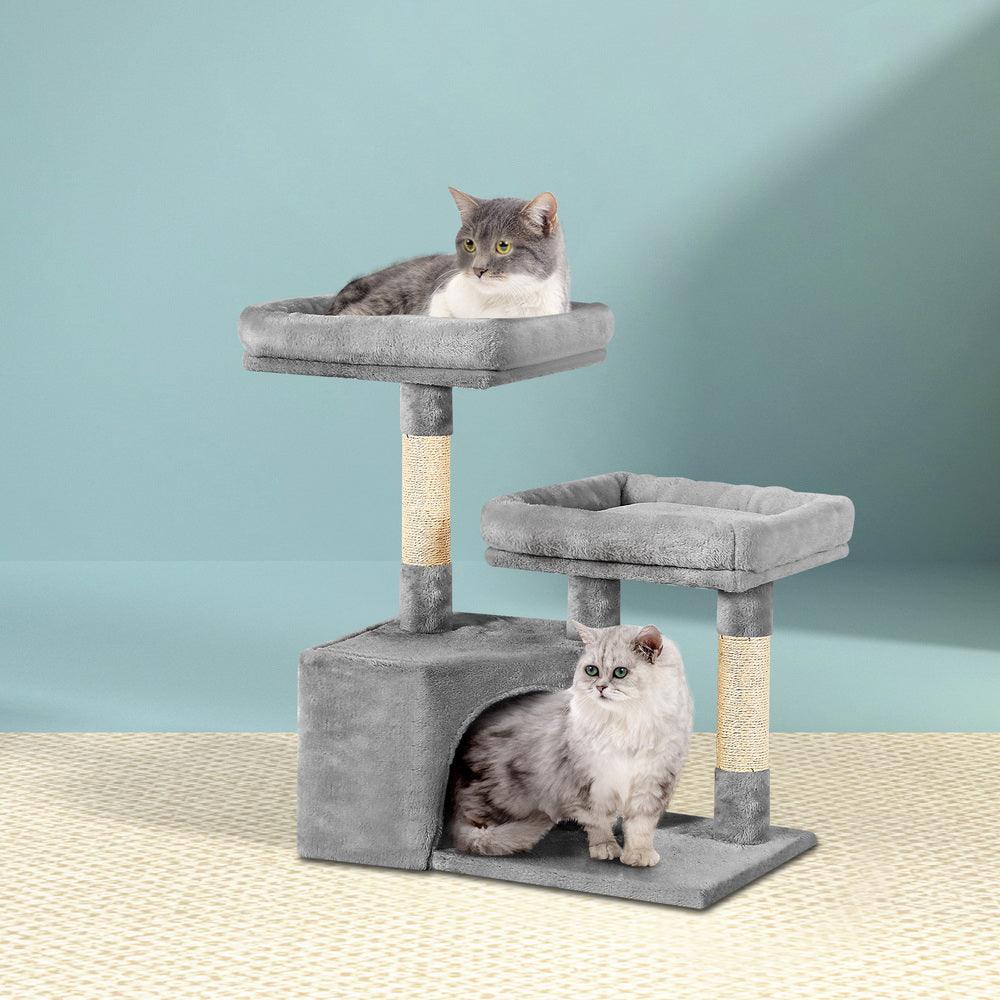 i.Pet Cat Tree 69cm Scratching Post Tower Scratcher Wood Condo House Bed Trees - Harrogates