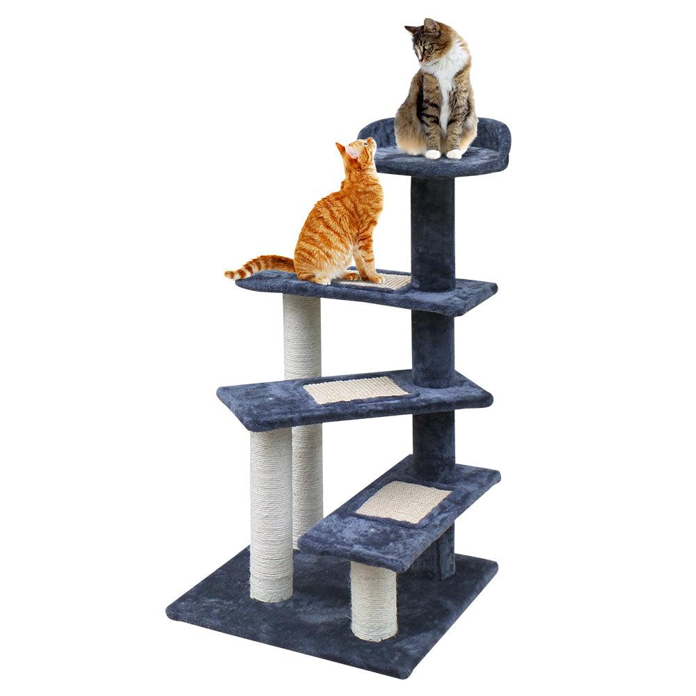 i.Pet Cat Tree 100cm Scratching Post Scratcher Tower Wood Condo House Trees Bed - Harrogates
