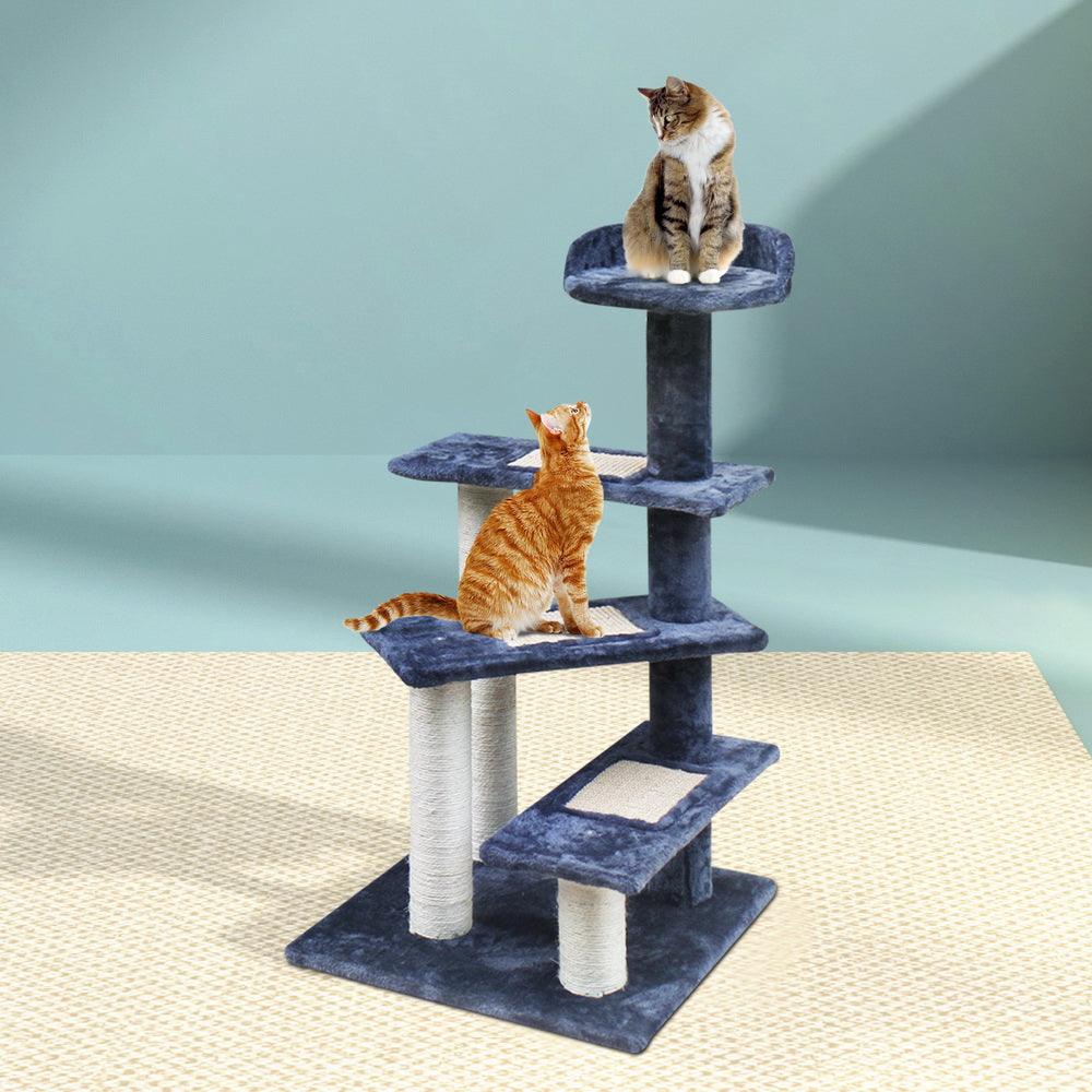 i.Pet Cat Tree 100cm Scratching Post Scratcher Tower Wood Condo House Trees Bed - Harrogates