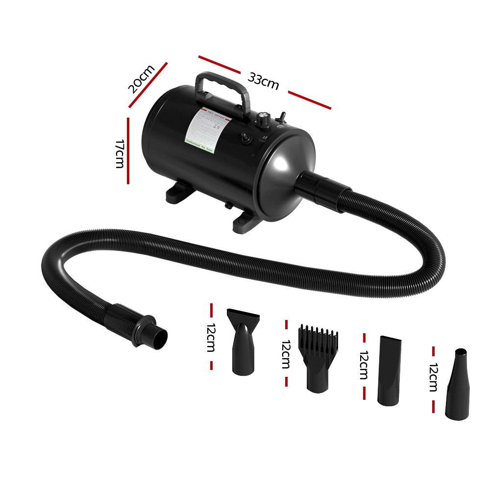 i.Pet Pet Hair Dryer Dog Cat Grooming Speed Blower Hairdryer Heater Low Noise - Harrogates