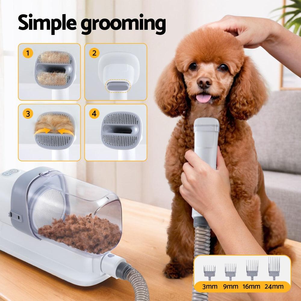 i.Pet Pet Grooming Kit Vacuum Dog Cat Hair Dryer Remover Clipper Brushes Cleaning - Harrogates