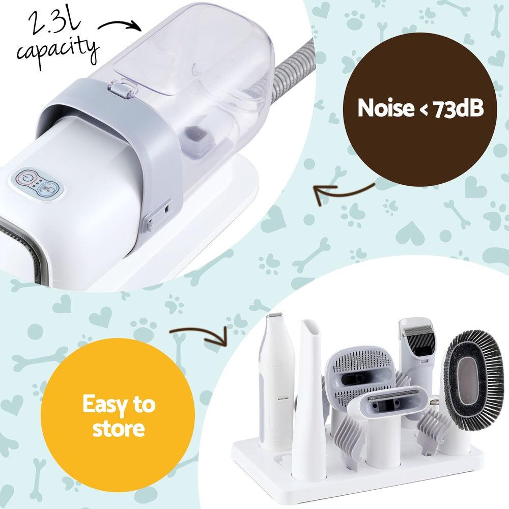 i.Pet Pet Grooming Kit Vacuum Dog Cat Hair Dryer Remover Clipper Brushes Cleaning - Harrogates