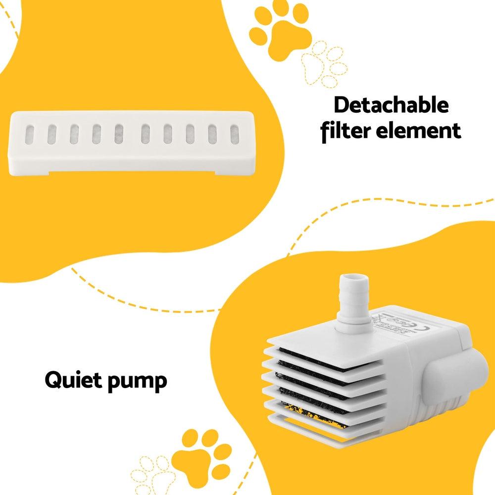 i.Pet Pet Water Fountain Feeder Dispenser Filter Dog Cat Drinking Automatic 2.2L - Harrogates