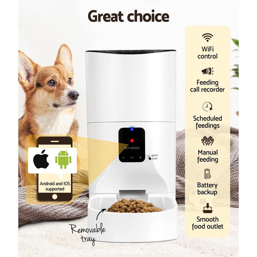 i.Pet Automatic Pet Feeder 9L Wifi Auto Dog Cat Feeder Smart Food Dispenser Timer - Harrogates