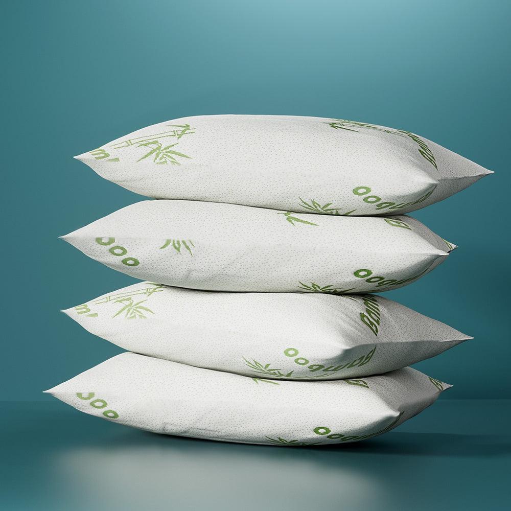 Giselle Bedding 4 Pack Bamboo Pillow Family Hotel - Harrogates