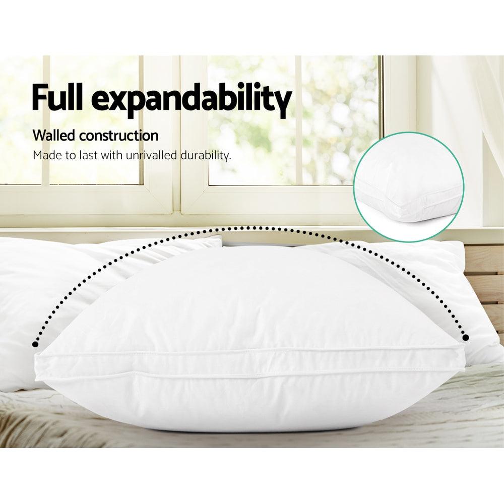 Giselle Bedding Goose Feather Down Pillow Luxury Twin Pack - Harrogates