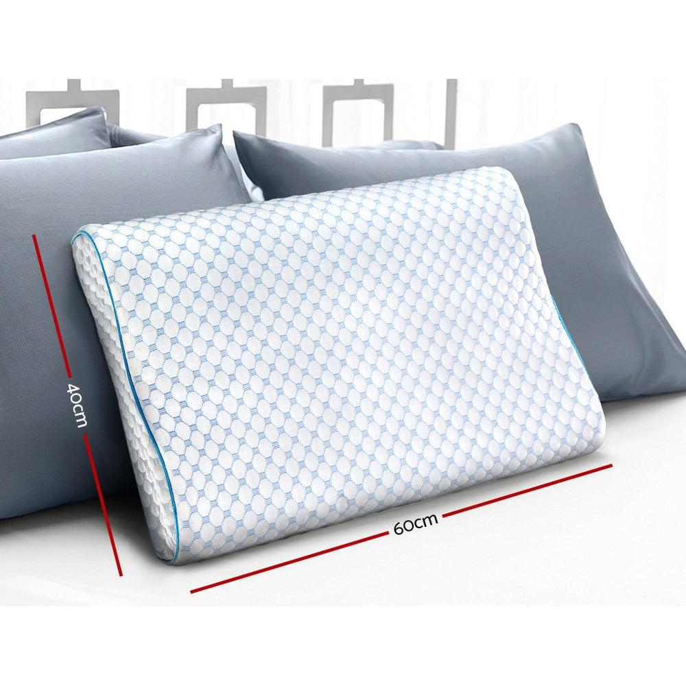 Giselle Bedding Memory Foam Contour Pillow Cool Gel - Harrogates