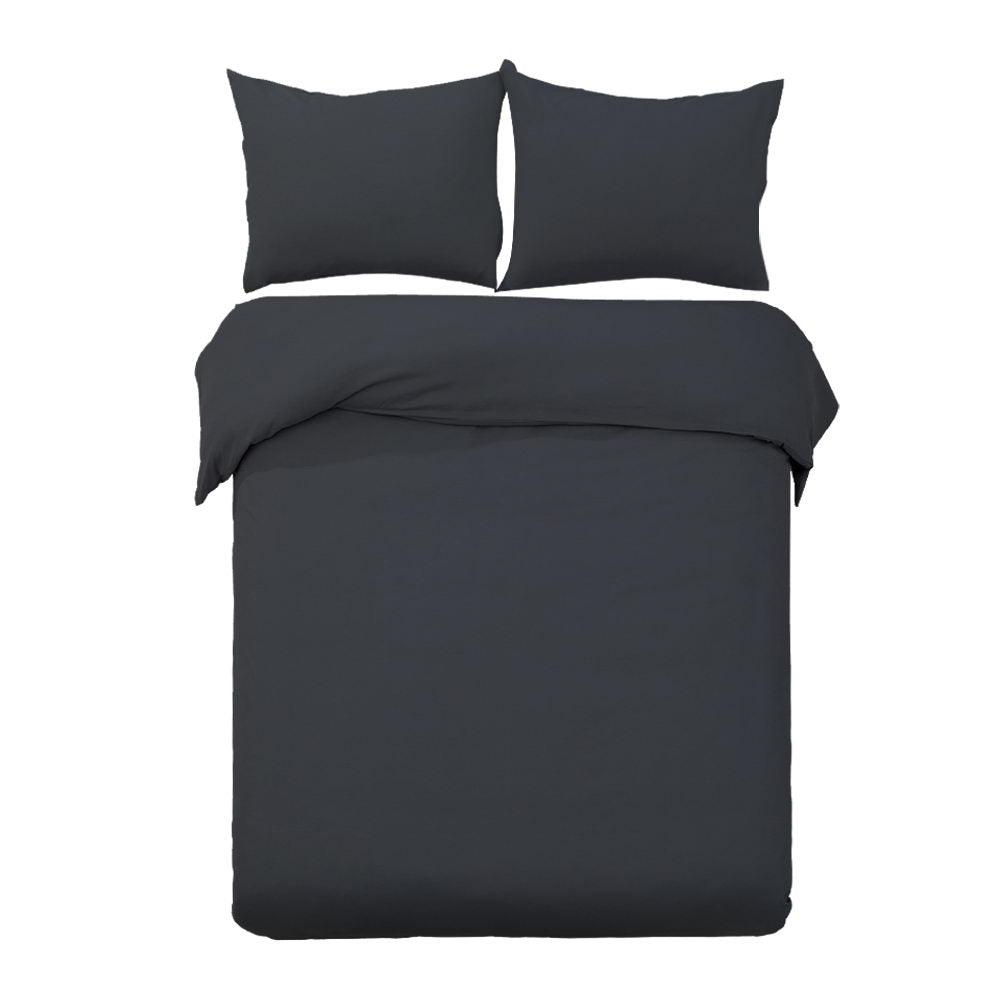 Giselle Bedding Quilt Cover Set Classic Black Super King - Harrogates