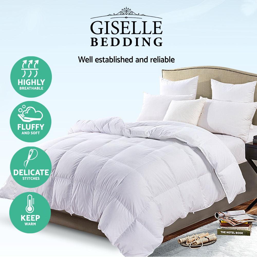 Giselle Bedding 700GSM Goose Down Feather Quilt Single - Harrogates
