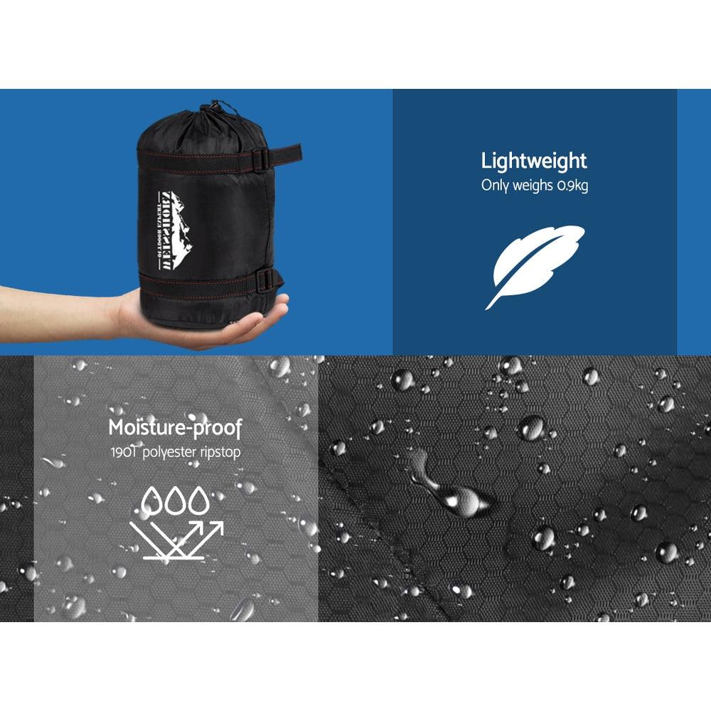 Weisshorn Sleeping Bag Single Thermal Camping Hiking Tent Blue 0°C - Harrogates