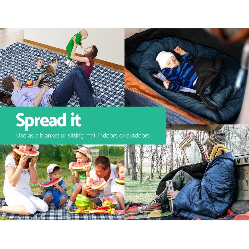 Weisshorn Sleeping Bag Single Thermal Camping Hiking Tent Blue 0°C - Harrogates