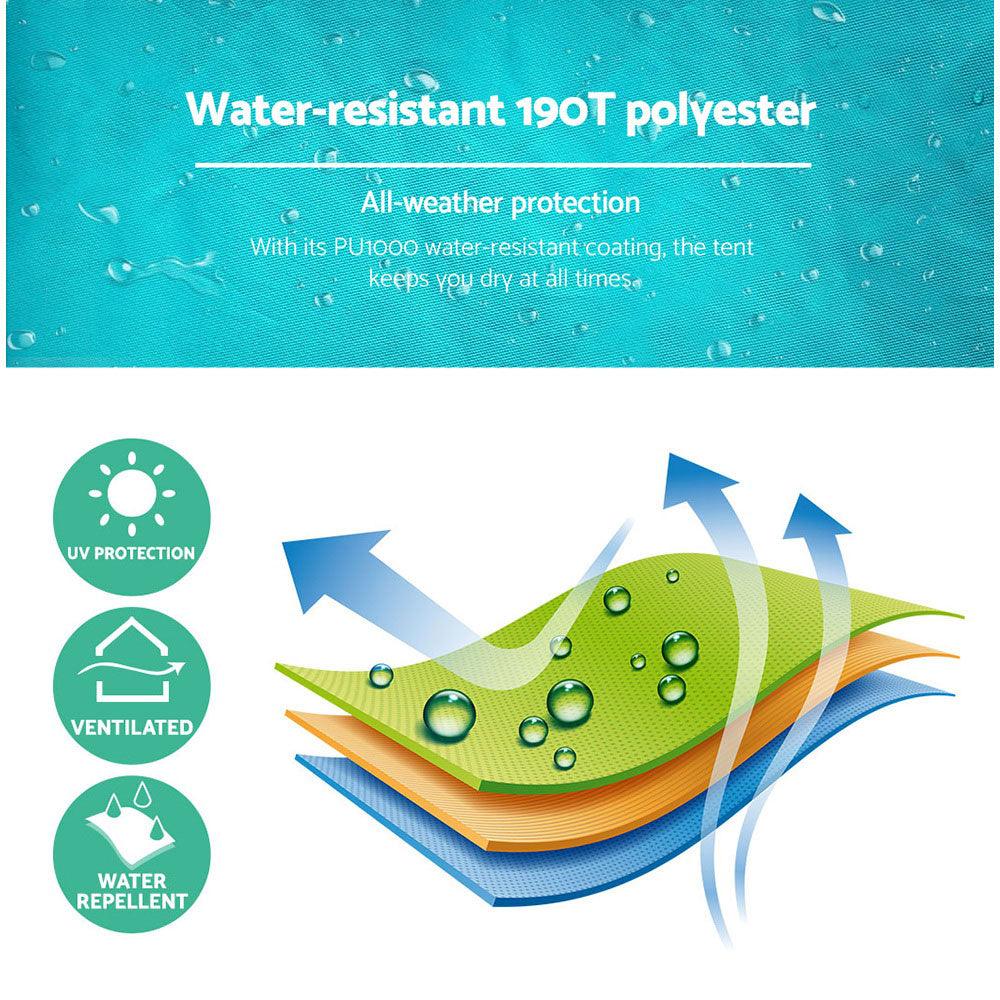 Weisshorn Pop Up Beach Tent Camping Portable Sun Shade Shelter Fishing - Harrogates