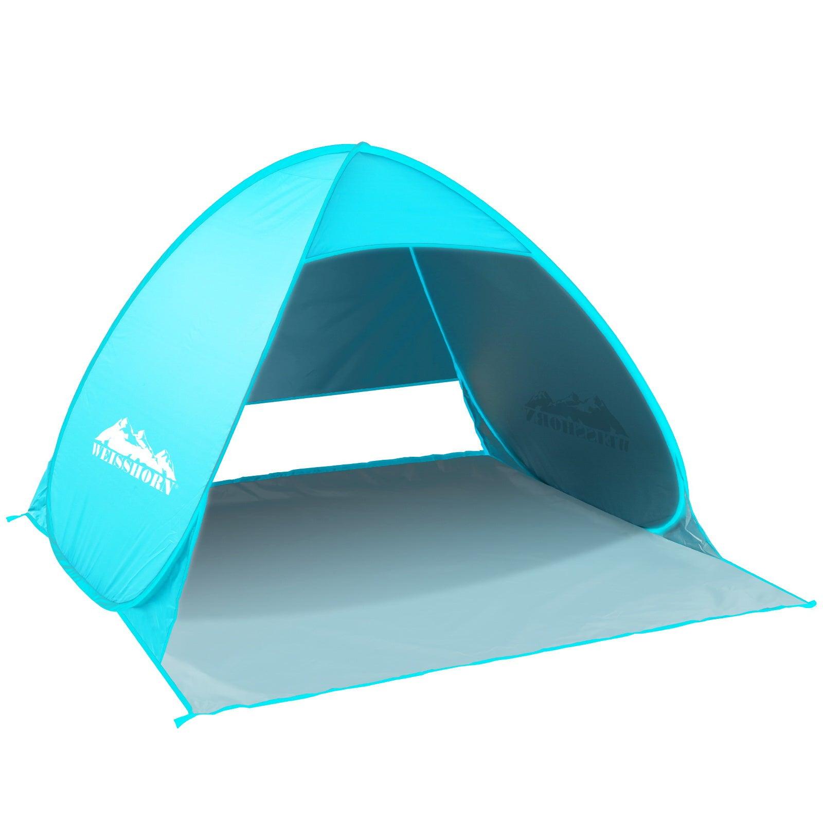 Weisshorn Pop Up Beach Tent Camping Hiking 3 Person Sun Shade Fishing Shelter - Harrogates