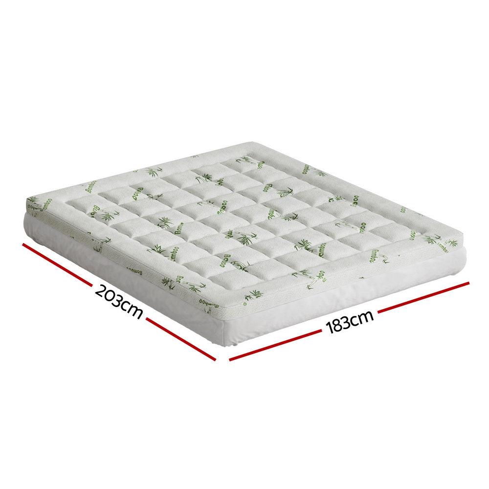 Giselle Bedding Mattress Topper Pillowtop Bamboo 7.5cm King - Harrogates