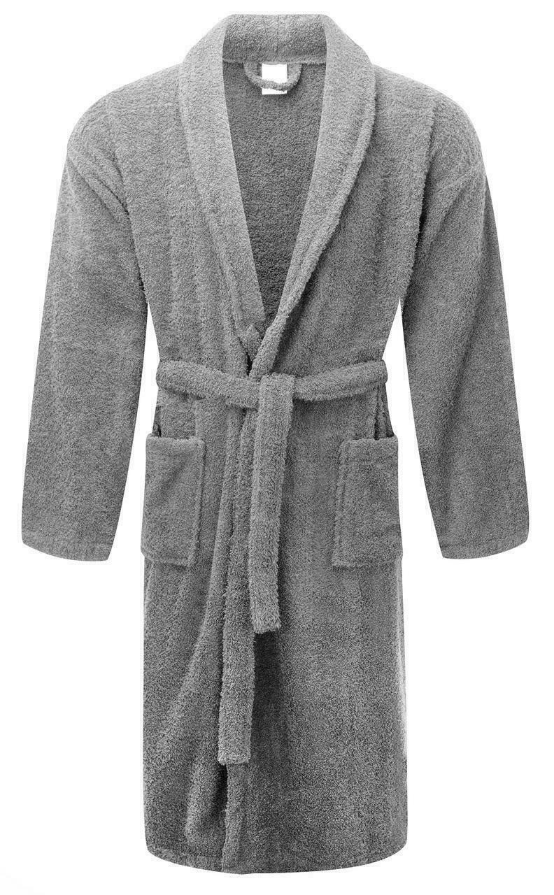 Chalet Quick Dry Terry Cotton Fossil Small/ Medium Bath Robes by Renee Taylor - Harrogates
