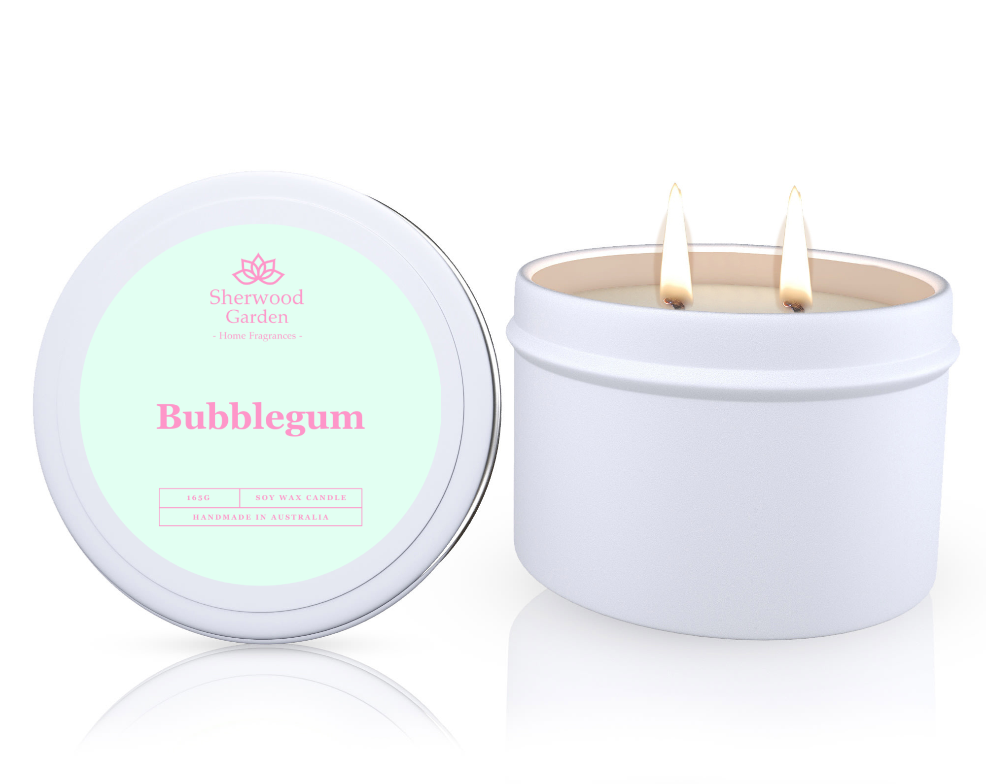 Sherwood Garden Bubblegum Soy Candle Tin 165g