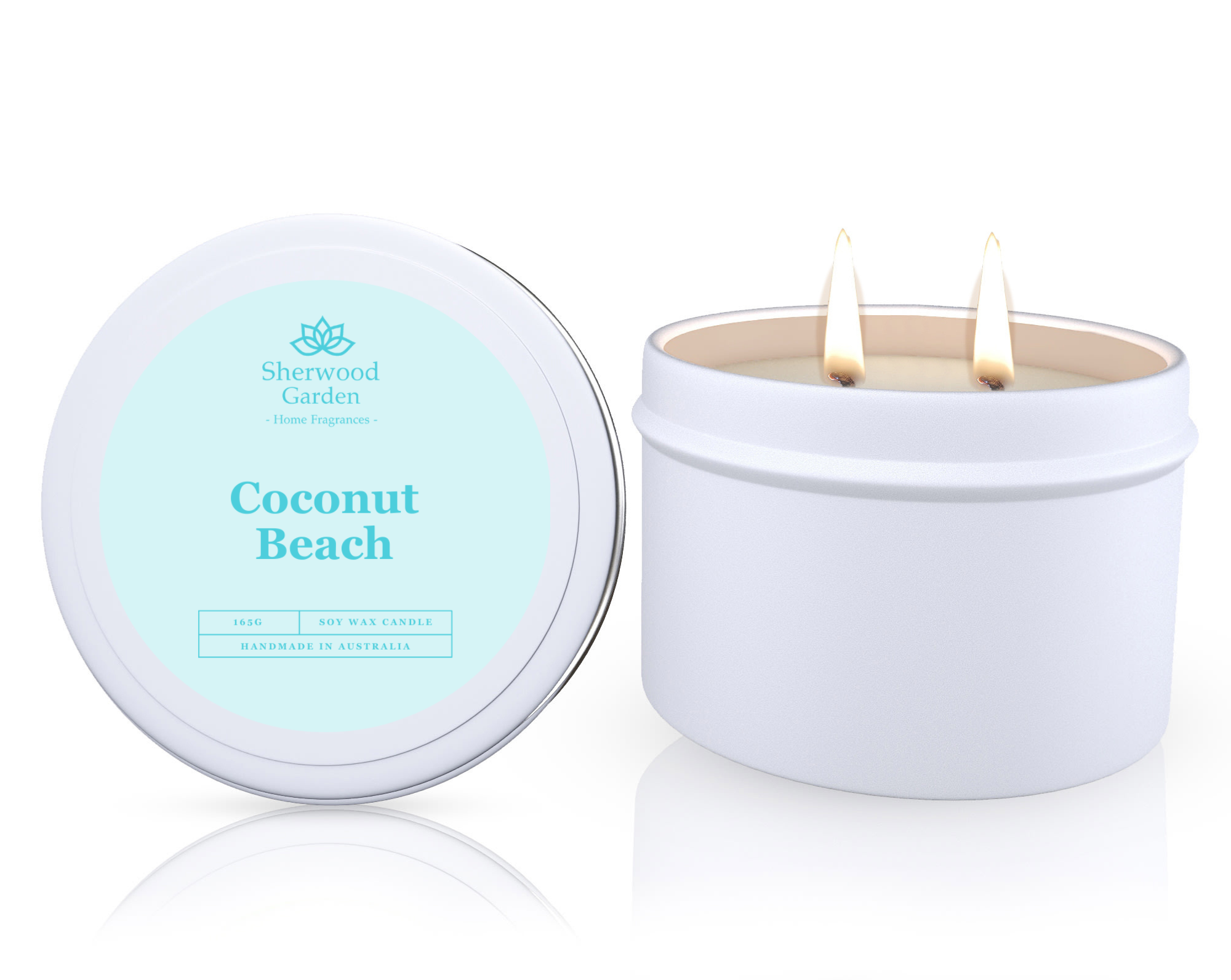 Sherwood Garden Coconut Beach Soy Candle Tin 165g