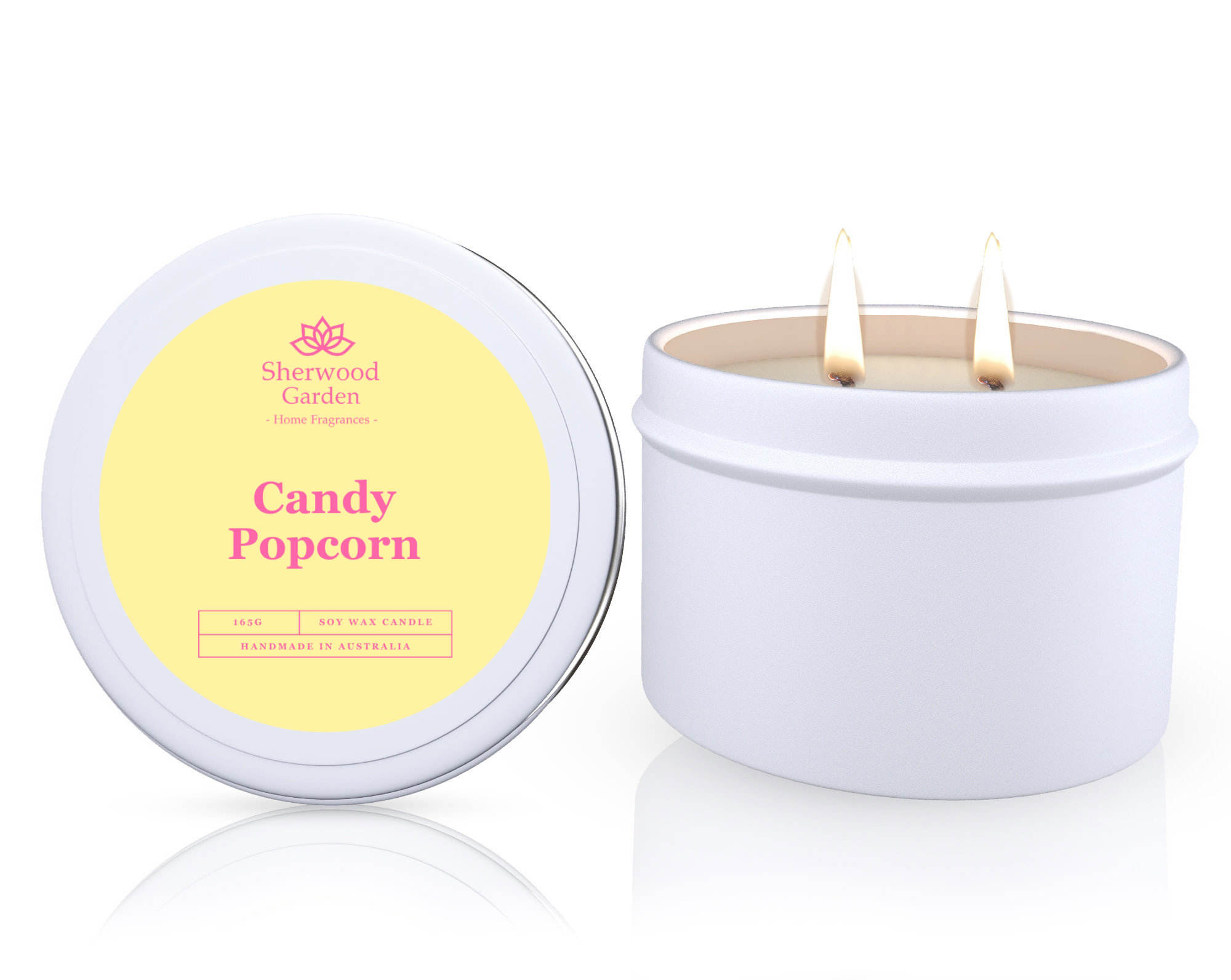 Sherwood Garden Candy Popcorn Soy Candle Tin 165g