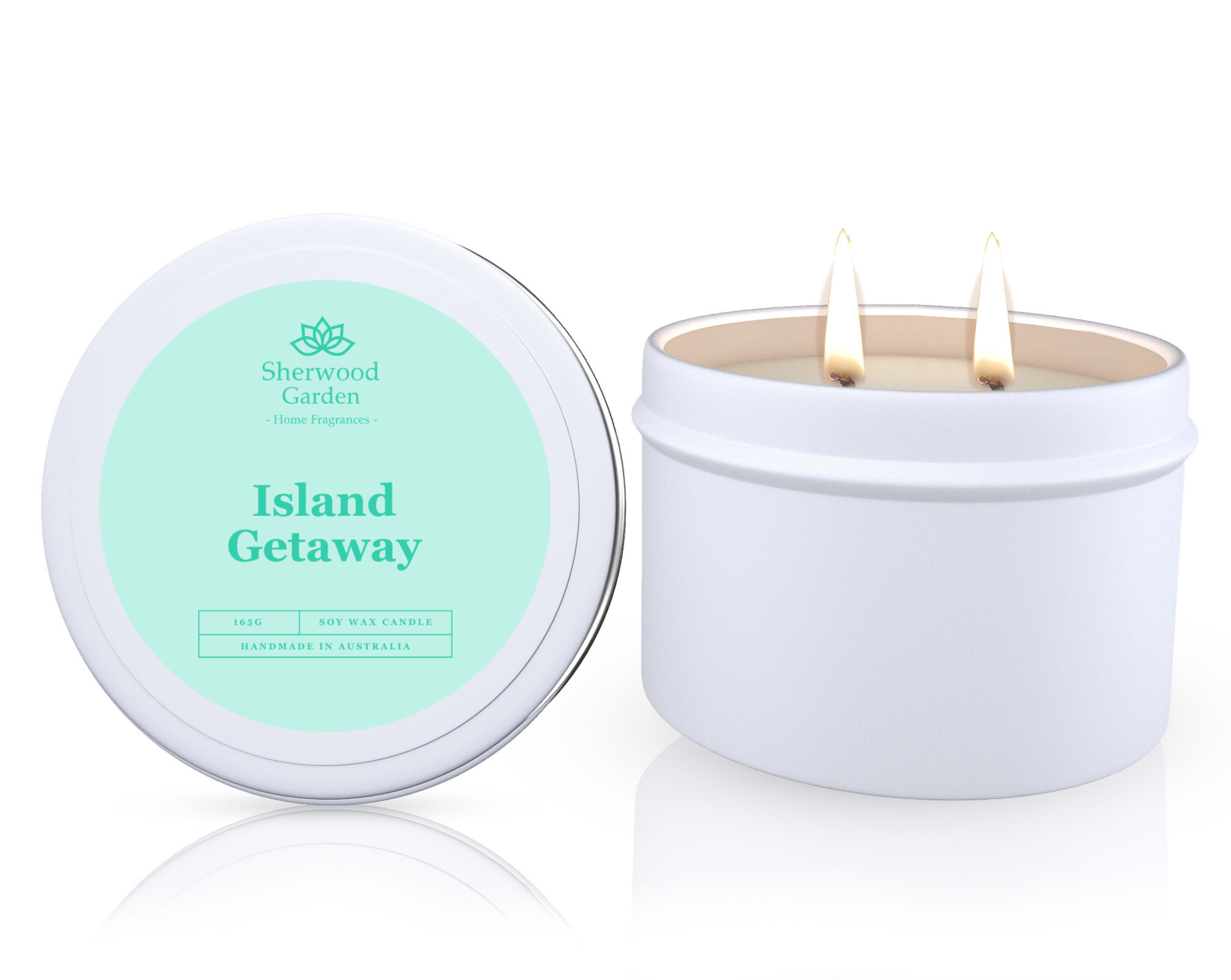 Sherwood Garden Island Getaway Soy Candle Tin 165g